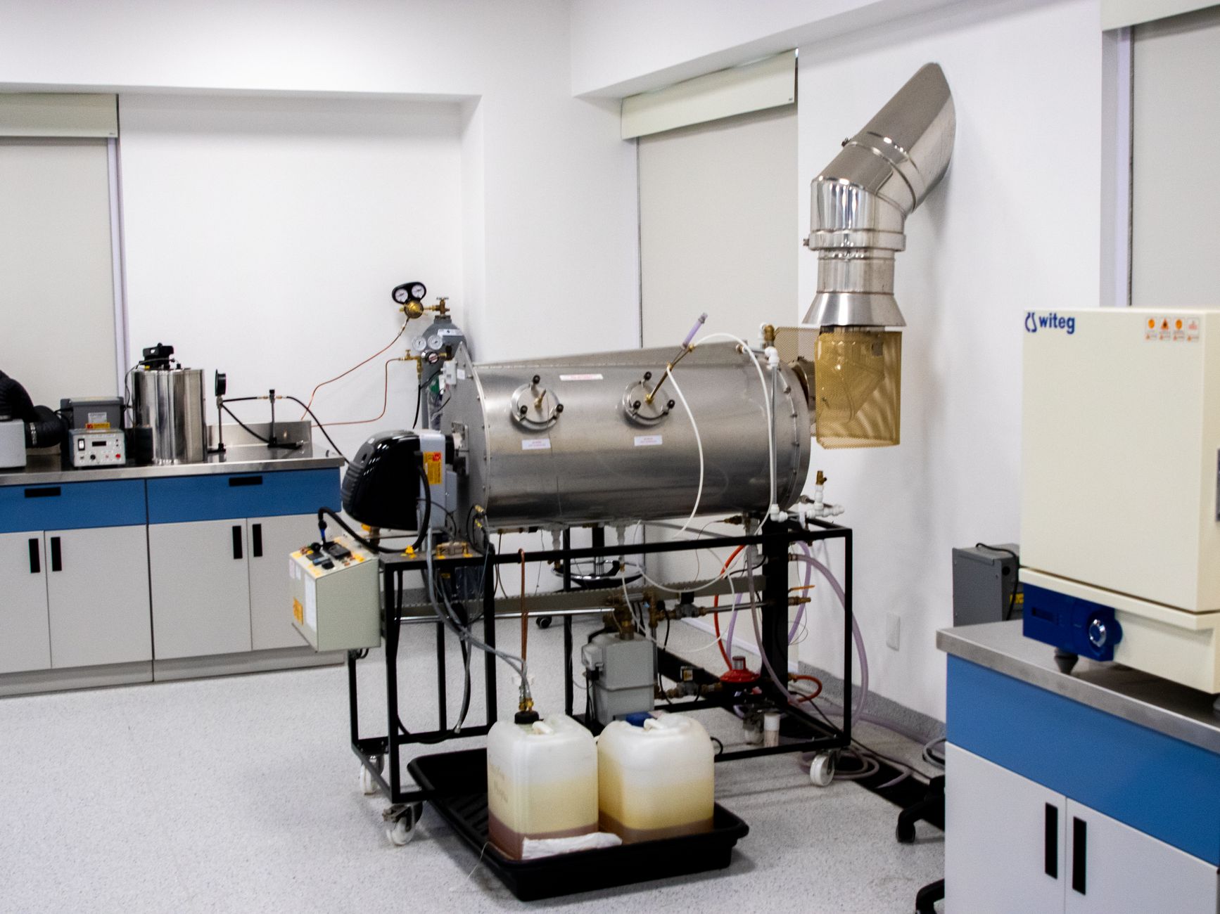 State-of-the-art laboratory machinery and equipment in an industrial research environment.